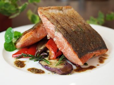 脆皮鮭魚佐海蘆筍【全聯料理王大賽】