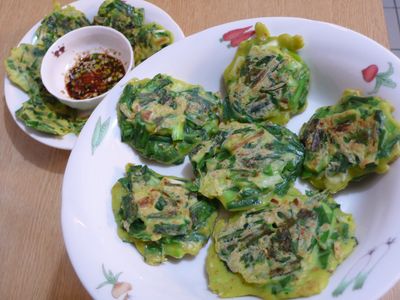 參考食譜 : 圓滿長久之韮菜煎餅-全聯料理王大賽
