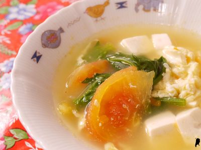 番茄蔬菜蛋花湯ヾ(*´∀｀*)ﾉ