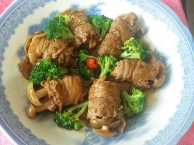 醬燒牛肉鴻喜菇菇捲_好菇道美味家廚