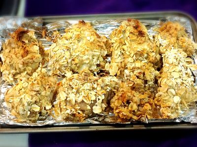 【低卡無油料理】燕麥炸雞