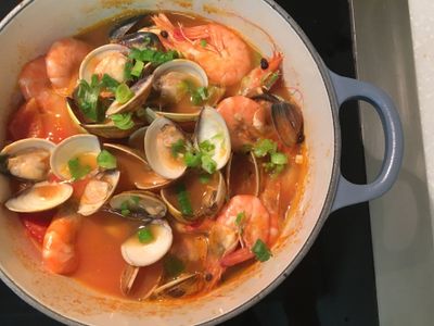 參考食譜 : ［低卡料理］濃厚蕃茄海鮮湯