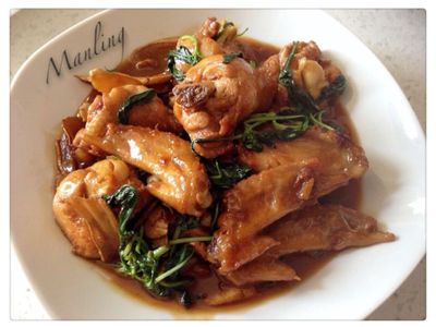 參考食譜 : 可樂三杯雞