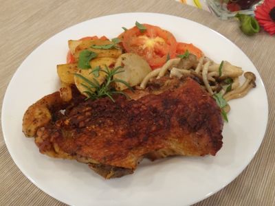 義式雞腿排加配菜一鍋到底