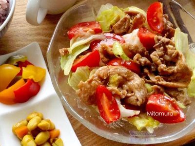 參考食譜 : 薑汁燒肉生菜沙拉