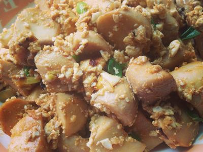 參考食譜 : 鹹蛋杏鮑菇