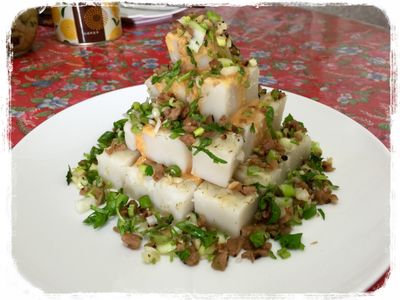 參考食譜 : 杭菊水粄佐芋香腐乳