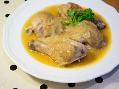 參考食譜 : 奶油醬汁燉雞腿