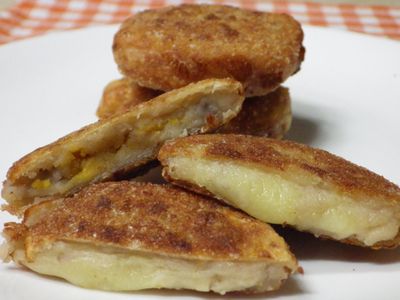 餃子皮做芋泥餅