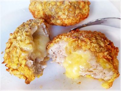 參考食譜 : 免炸爆漿雞肉丸