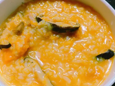參考食譜 : 香菇南瓜粥