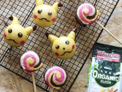 皮卡丘＆棒棒糖饅頭