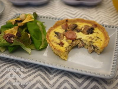 參考食譜 : 法式蘑菇香腸鹹派