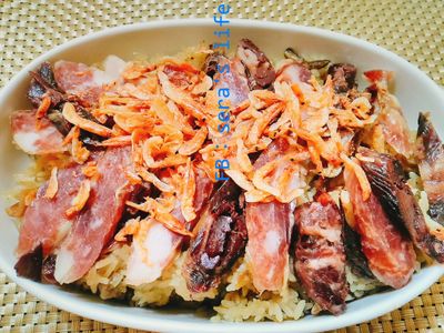 櫻花蝦臘味油飯-電子鍋