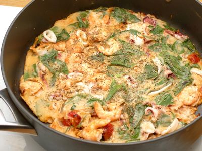 參考食譜 : 義式塔香海鮮煎餅