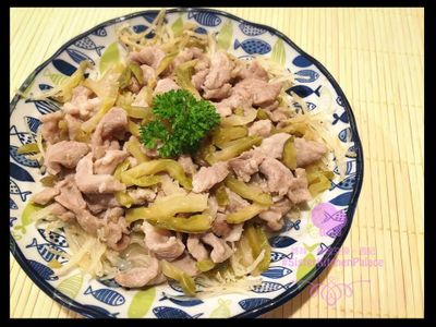 [家常小菜] 榨菜銀魚乾蒸肉片