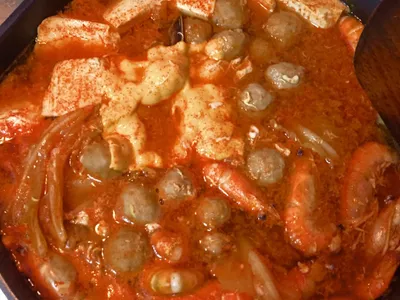 不輸韓式料理餐廳的【懶人韓式海鮮豆腐煲】