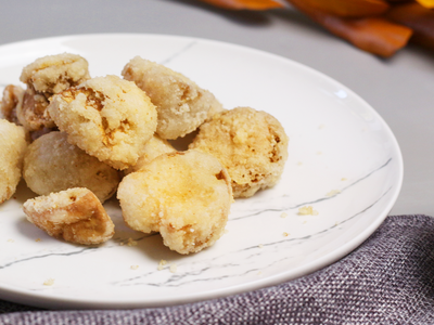 參考食譜 : 神好吃超多汁【酥炸杏鮑菇】全家人超愛!