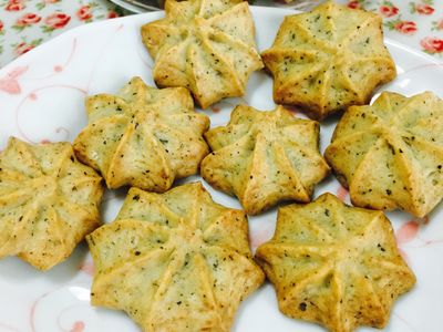 豆渣芝麻擠花餅乾