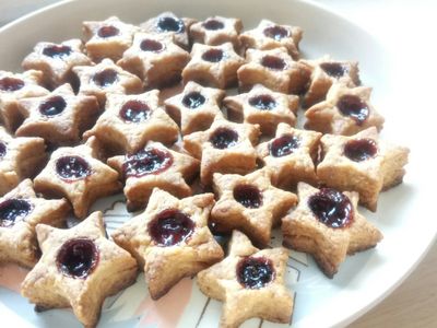 ❤甜點料理❤無奶油無蛋酥脆果醬曲奇