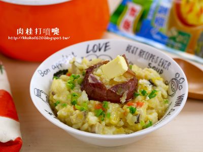 隔夜飯大變身。深夜南瓜馬鈴薯燉飯
