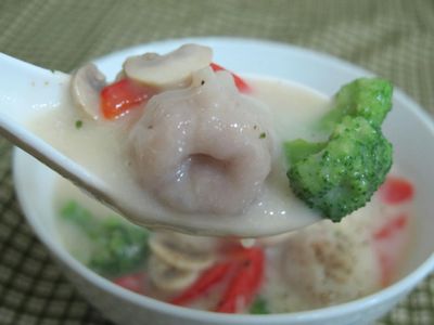 參考食譜 : 洋蔥魚餃巧達湯