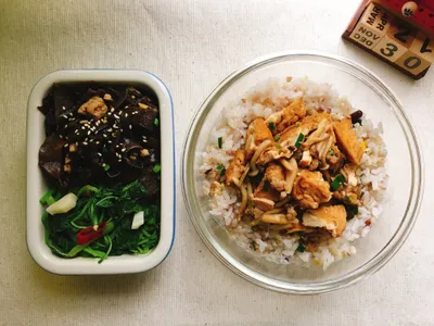 ［每日便當］菇菇肉末燒油豆腐
