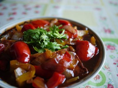 參考食譜 : 許效有約~icook 糖醋甜椒燒豆腐!