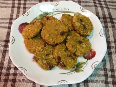 參考食譜 : 素食㊣南瓜燕麥餅