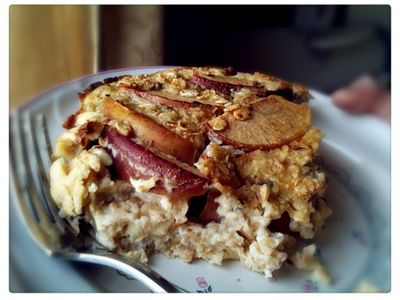 參考食譜 : 燕麥蘋果布丁-無油~均衡早餐新選擇!