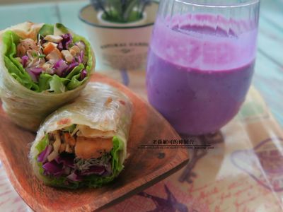 紫薯蜂蜜牛奶&鮮蔬里肌捲餅