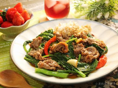 蠔油芥蘭牛肉燴飯