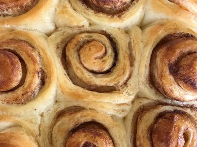 參考食譜 : 肉桂捲(免機器免揉捏)
