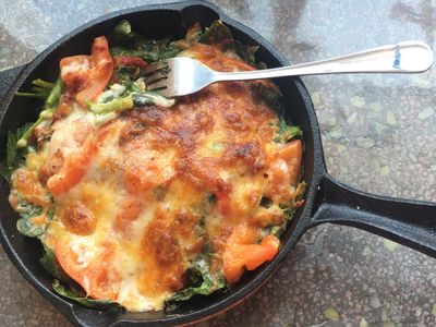 參考食譜 : 焗烤菠菜（一人食）