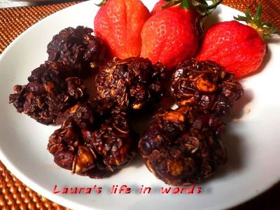 【免烤箱】黑巧克力燕麥球