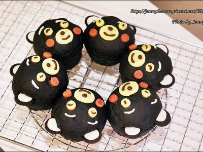 熊本熊竹碳造型麵包（くまモンパン）