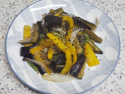 （韓式）炒茄子　가지볶음
