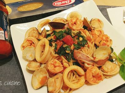 塔香海鮮義大利麵【百味來私房美味】