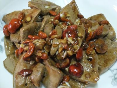 參考食譜 : ღ小吟愛做菜ღ 涼拌紅棗枸杞豬肝