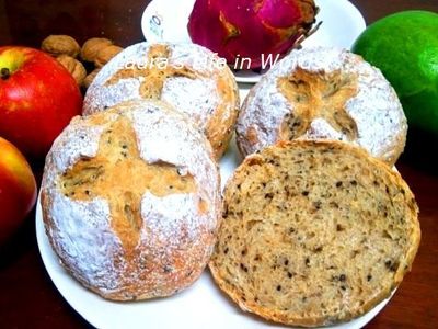 參考食譜 : 【免揉】全麥芝麻麵包