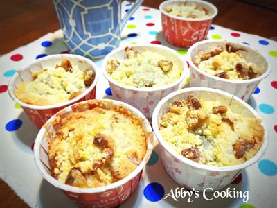 參考食譜 : 核桃奶酥香蕉優格馬芬