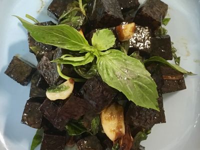 參考食譜 : 三杯米血