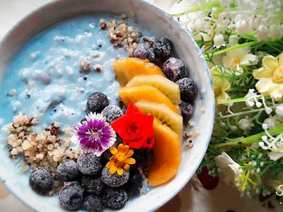 暖心暖胃的熱麥片 ~ 漾藍水果燕麥碗