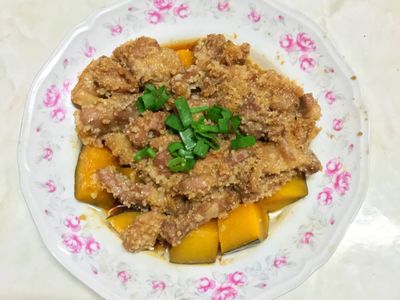 參考食譜 : 南瓜粉蒸肉🐽🐖🎃