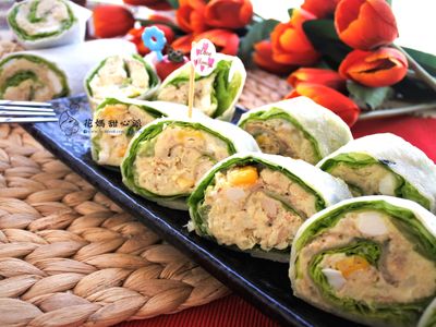 鮮蔬馬鈴薯鮪魚雞肉捲