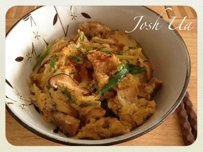 參考食譜 : [ 簡易版 ] 親子丼