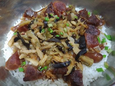 超簡單方法!？ 蒸臘味飯懶人版本！