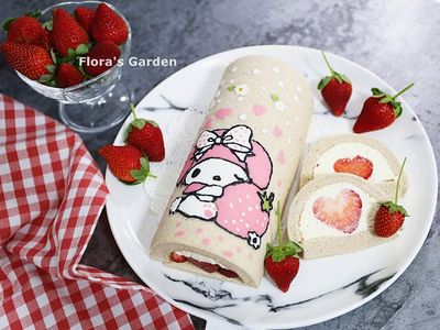 參考食譜 : 彩繪蛋糕完美繪圖的秘訣~草莓美樂蒂