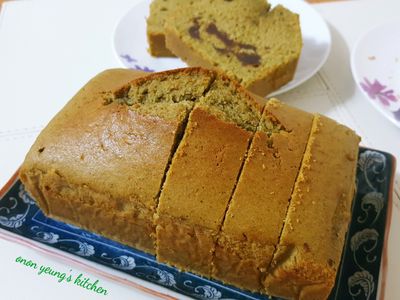 參考食譜 : 日式抹茶紅豆磅蛋糕