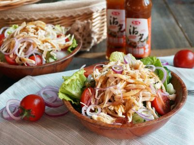 手撕金桔煙燻雞肉沙拉